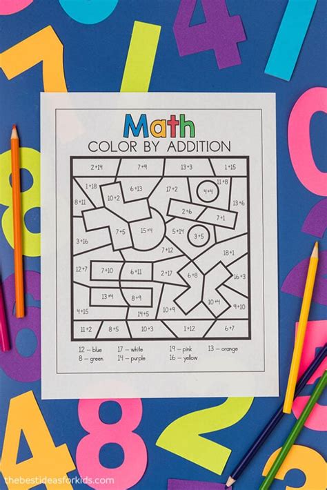 Math Worksheets Color by Number Coloring Pages に対する画像結果