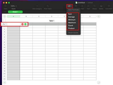 Toradh íomhá ar Numbers Tutorial Mac