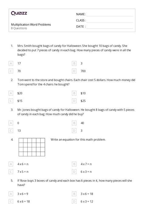 Multiplication Word Problem Worksheet Class 2 に対する画像結果