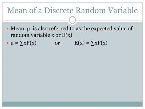 Image result for How to Find Mean of Discrete Random Variable