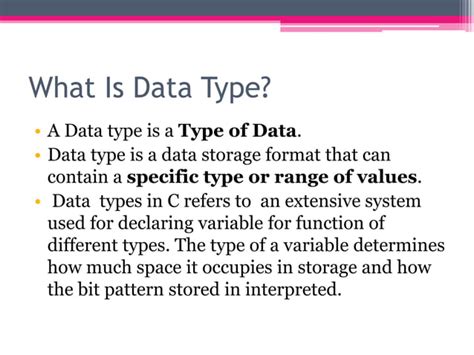 Data Types in C Programming PPT に対する画像結果
