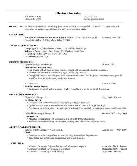 Image result for Computer Scince Resume Sample