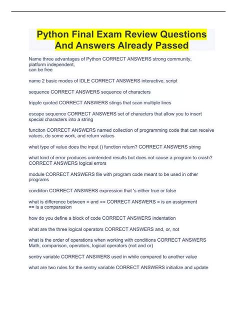 Image result for Test Answers Python