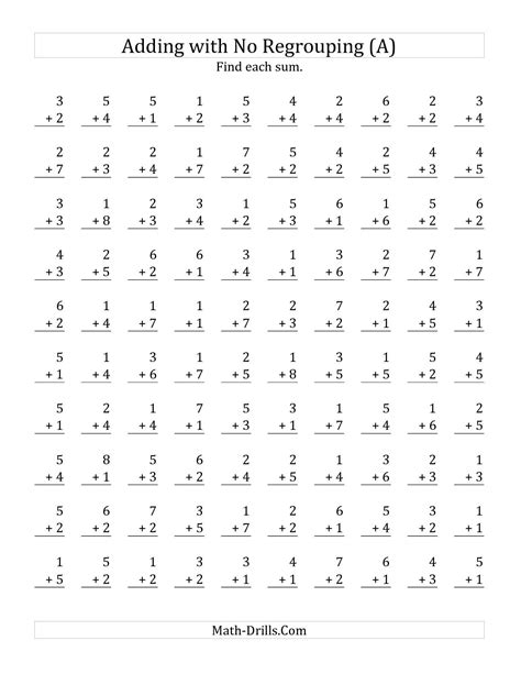 Afbeeldingsresultaten voor Free Addition Facts Worksheets