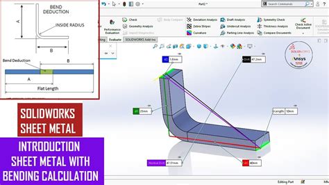 Solidworks Sheet metal with Bend Calculation - Part 1 - YouTube