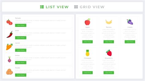 Image result for HTML Templates List Display