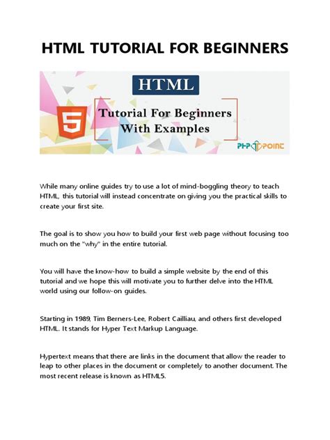 Image result for HTML for Beginners PDF