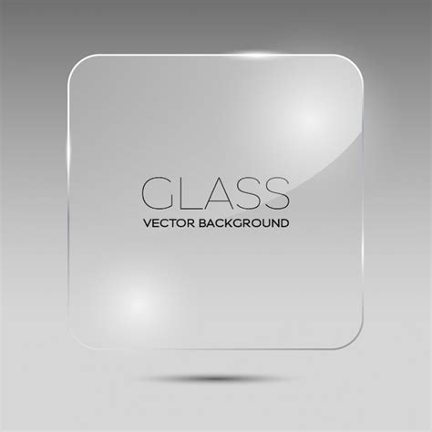 Transparent glass square frame | Premium Vector