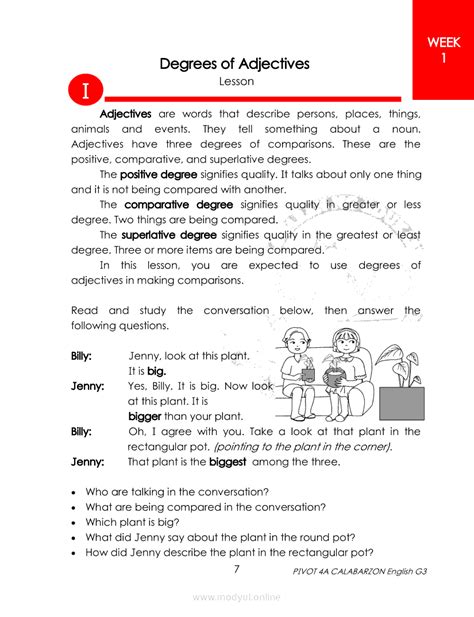 Image result for Grade 3 English Module