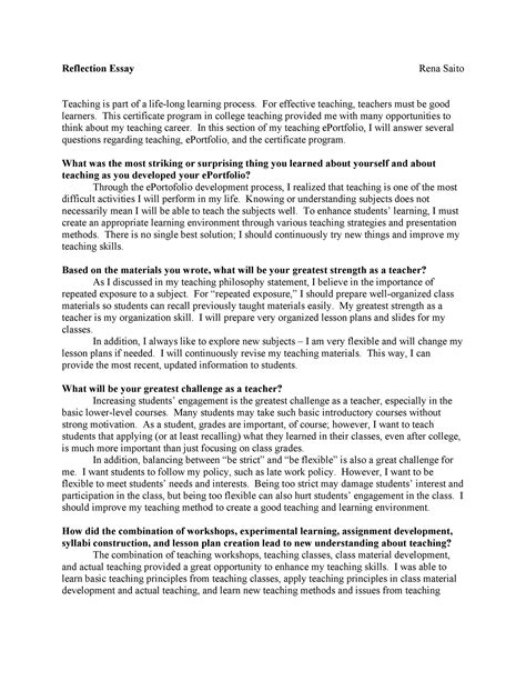 Image result for Reflective Journal Writing Examples