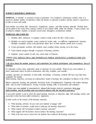 Image result for Module Subject Study