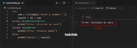 Block Method in Python Exception Handling に対する画像結果