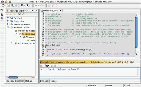 Run Java in Eclipse に対する画像結果