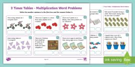 Image result for 4 Times Table Word Problems Worksheet