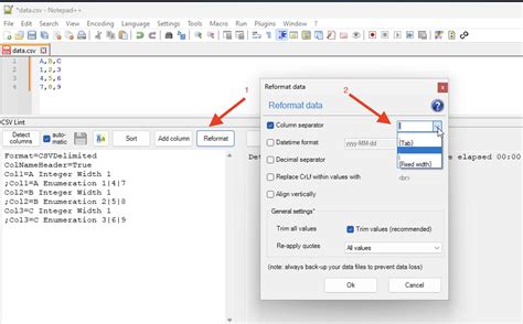 Toradh íomhá ar CSV When Open in Notepad