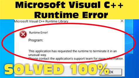 How to Fix Microsoft Visual C RuntimeError に対する画像結果