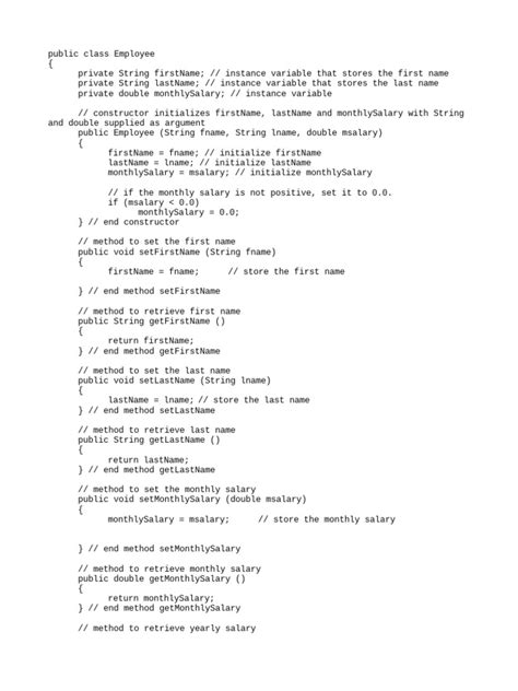 Java Employee Class માટે ઇમેજ પરિણામ