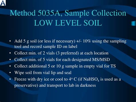 Image result for Method 5035 Soil Sampling Procedures