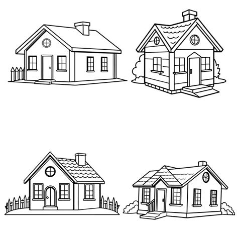 House Drawing Outline Vectors & Illustrations for Free Download