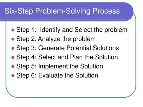Six Steps Template Creative Problem Solving માટે ઇમેજ પરિણામ