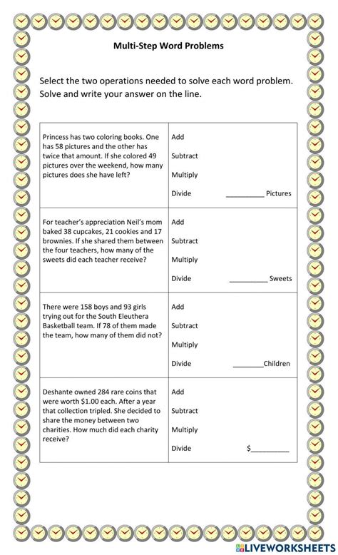 2 Step Word Problems Printable に対する画像結果
