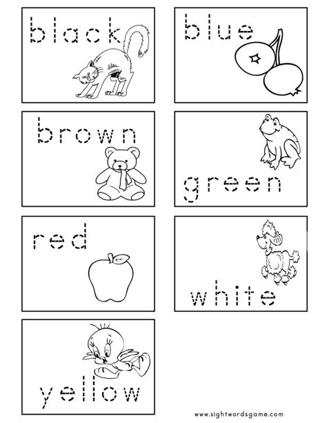 Image result for Identifying Color Words Worksheets