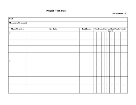 Image result for Project Work Plan Template