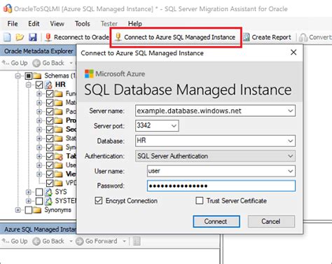 SQL Server Managed Instance に対する画像結果