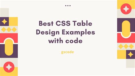 Image result for CSS Table with Code