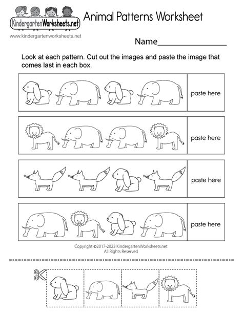 Image result for Printable Pattern Worksheets