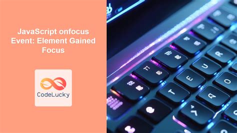 How to Focus On an Element in JavaScript కోసం చిత్ర ఫలితం