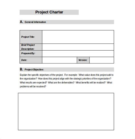 Image result for Project Charter Template Word Version