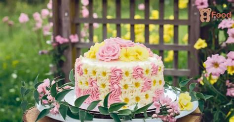 Image result for Simple 2 Layers Cake Spring Flower