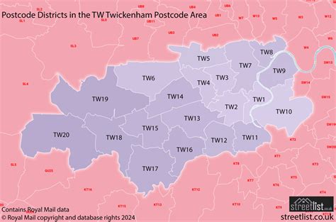 Image result for TW Postcode Area