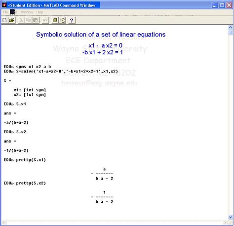 Image result for MATLAB Math Equation