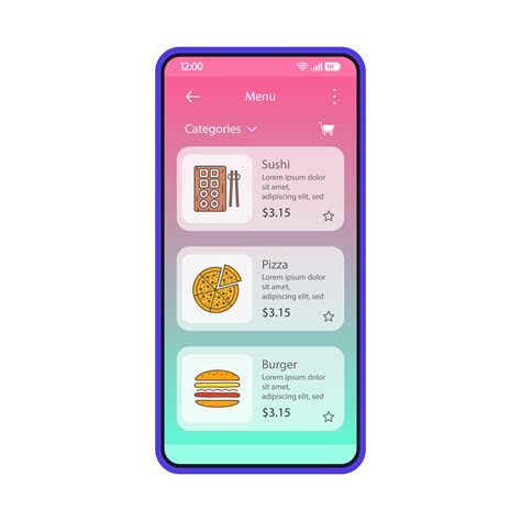Image result for Menu Page Examples for an App