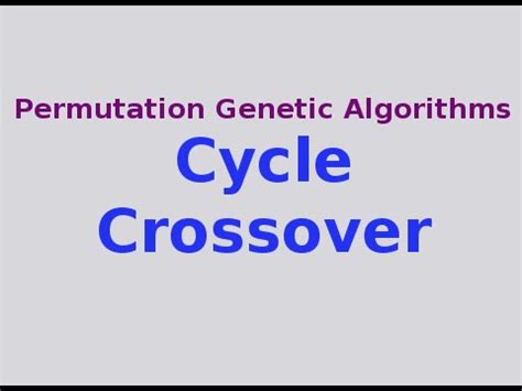 Image result for Cycle Crossover