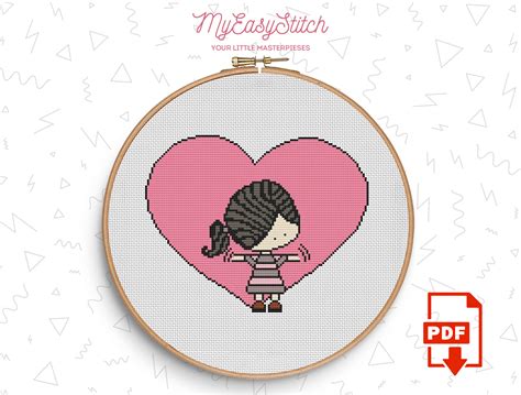 Simple Heart Cross Stitch Pattern に対する画像結果
