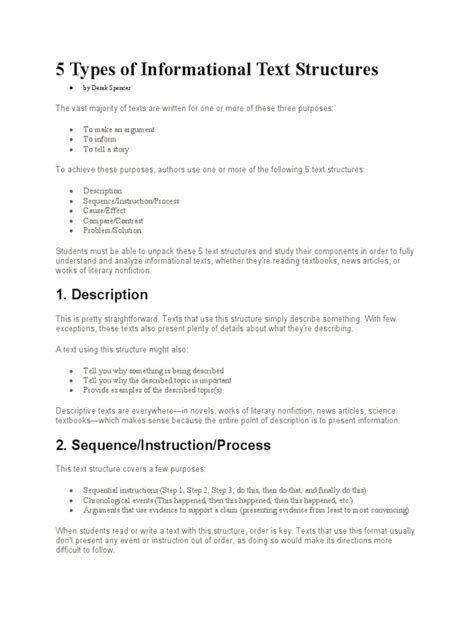 Image result for Informational Text Structures