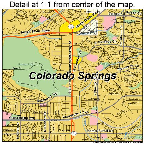 Image result for Colorado Springs Map