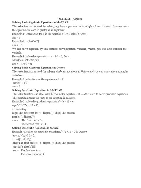 Image result for MATLAB Math Equation