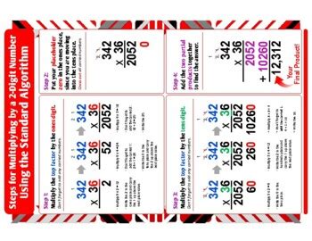 Image result for Standard Algorithm Multiplication Steps