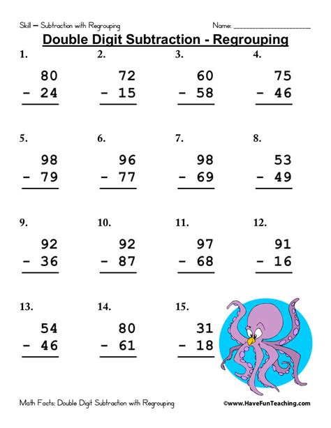 Toradh íomhá ar Examples of Left to Right Algorithm Subtraction