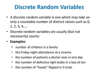 Image result for What Is a Discrete Random Variable