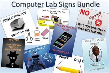 Image result for Funny Computer Lab Rules Poster