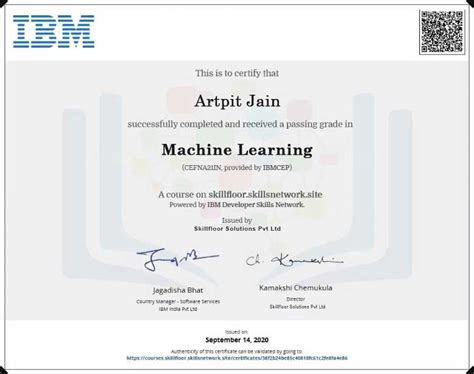 Image result for Machine Learning Course Certificate