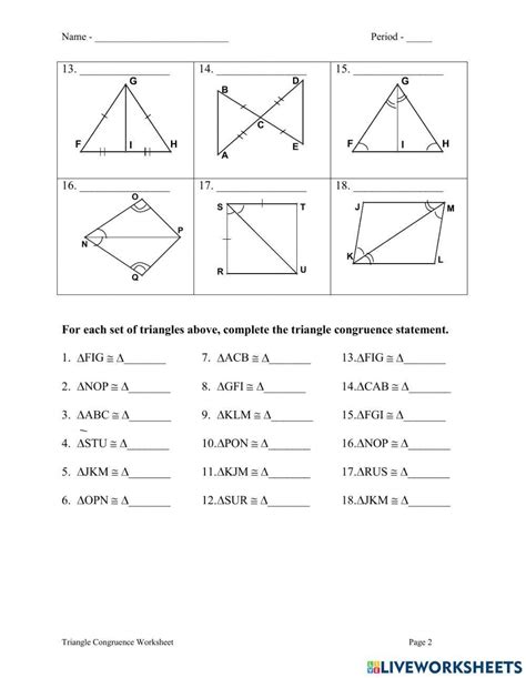 Image result for Triangle Congruence Worksheet Answer Key Back Side