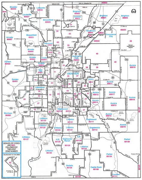 Image result for Denver Colorado Zip Code Map