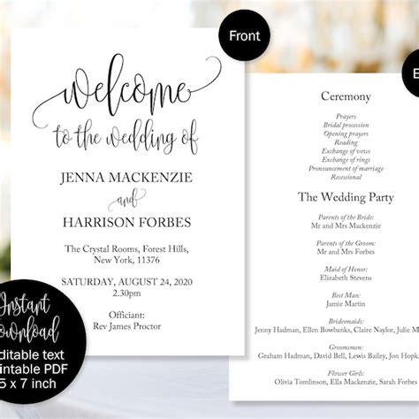 Image result for Civil Wedding Program Sample