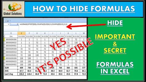 Image result for How to Hide Formula in Excel Sheet